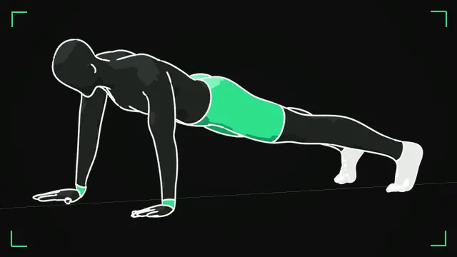 Animated demo of the Push Up as the FitnessBruh app shows it