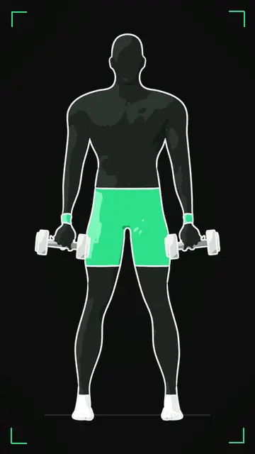 Animated demo of the Reverse Curl as the FitnessBruh app shows it