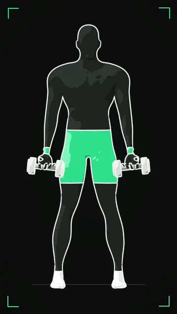 Animated demo of the Zottman Curl as the FitnessBruh app shows it